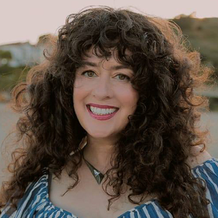 Eco-artist and cultural producer Danielle Siembieda working on a creative project centered around sustainability.