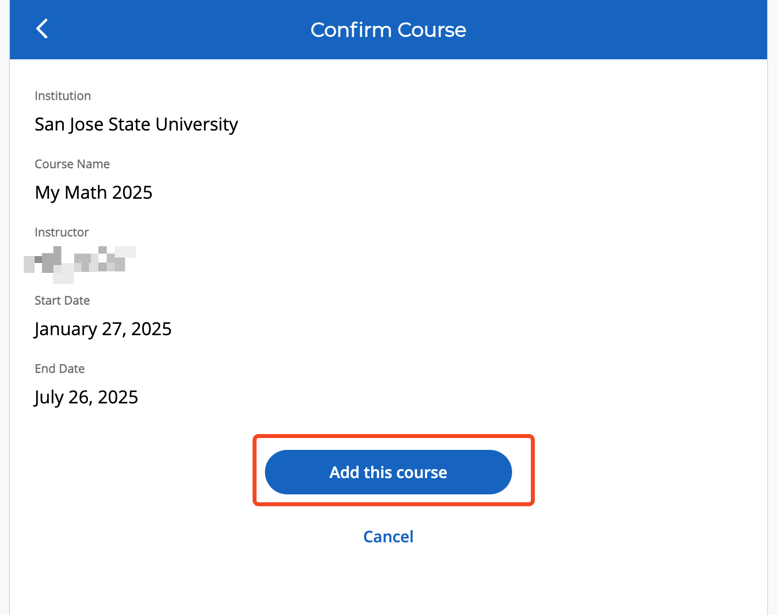 add course