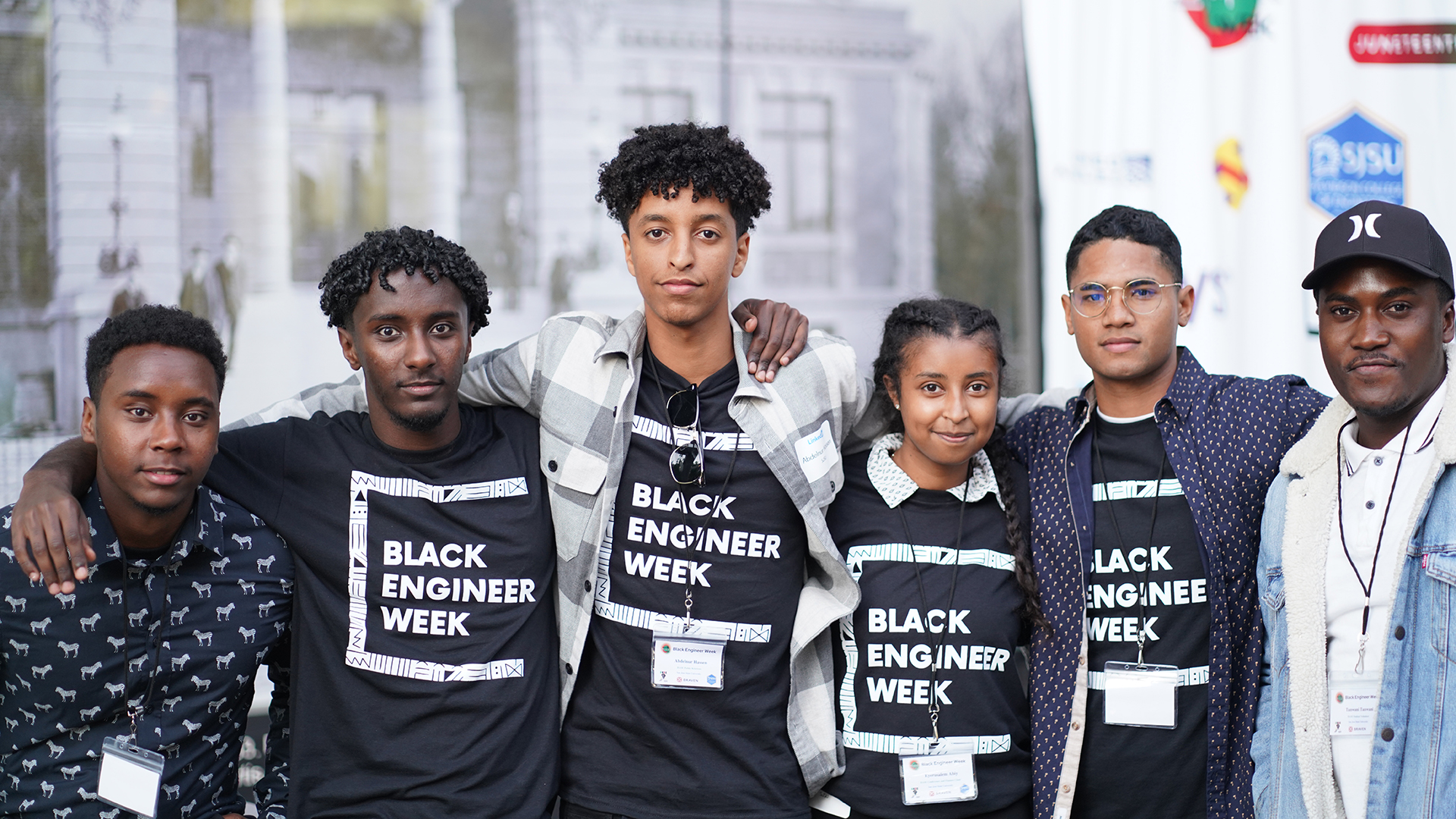 Students celebrating Black Engineer Week
